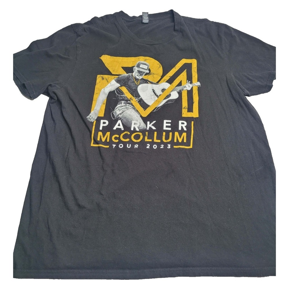 Parker McCollum 2023 District Concert Tee Black Short Sleeve T-Shirt Adult 2XL‎
